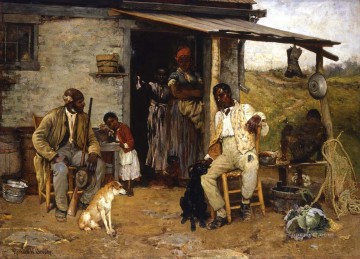 Richard Norris Brooke Chien Échange 1881 Peinture à l'huile